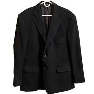 Pronto Uomo Cashmere Blazer Sports Coat Jacket Black Size 48